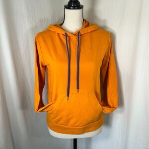 Bright Yellow & Blue Hoodie Sweatshirt Wild Fable Long Sleeve Pullover Womens S